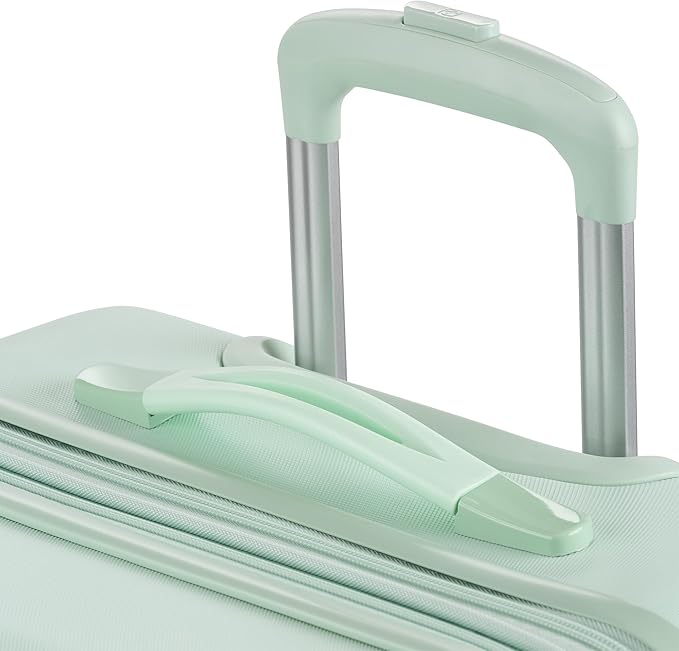 SwissGear 7366 Signature Hardside Expandable Luggage with Spinner Wheels, TSA Lock, Clearly Aqua, Checked-Medium 23-Inch
