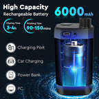 Fotgear Portable Camping Shower - 6000mAh Rechargeable Outdoor Shower with LED Display - IPX7 Waterproof Camping Shower Kit for Hiking, Travel, Car Washing, RV, Pet Bath