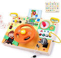Grarain Busy Board for Toddlers - Montessori Educational Toy for 1-3 Year Old Boys & Girls | Travel-Friendly Sensory Learning Activity | Ideal for Kids with Autism(Busy Board v6)