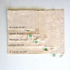Reusable Cloth Produce Bags - Organic Cotton Cloth Vegetable Bags - Reusable Bulk Sacks for Grocery and Produce - Flour Sack Cotton Muslin Vegetable Storage Sacks (2 XL, 2 L, 2 M, 2 S)