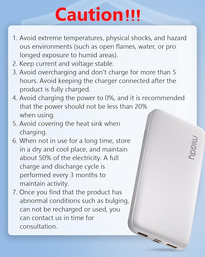Miady 2-Pack 10000mAh Dual USB Portable Charger, USB-C Fast Charging Power Bank, Backup Charger for iPhone 15/14/13, Galaxy S23/22, Pixel and etc