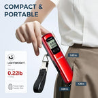 BAGAIL Digital Luggage Scale, 110lbs Hanging Baggage Scale with Backlit LCD Display, Portable Suitcase Weighing Scale, Travel Luggage Weight Scale with Hook, Strong Straps for Travelers