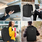 MATEIN Extra Large 45L Travel Laptop Backpack, Airline Approved Carry on Backpack with Shoe Compartment, Water Resistant Luggage College Overnight Weekender Travel Bag Fit 18" Laptop, Black