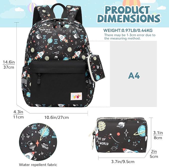 mygreen Toddler Backpack, Kids Backpack for Boys and Girls with Chest Strap | with Chest Strap