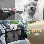 Dog Car Seat Foldable Dog Car Booster Seat Waterproof Breathable Oxford Travel Bag for Small to Medium Dogs, Puppies, and Pets-Pure Black-Upgrade