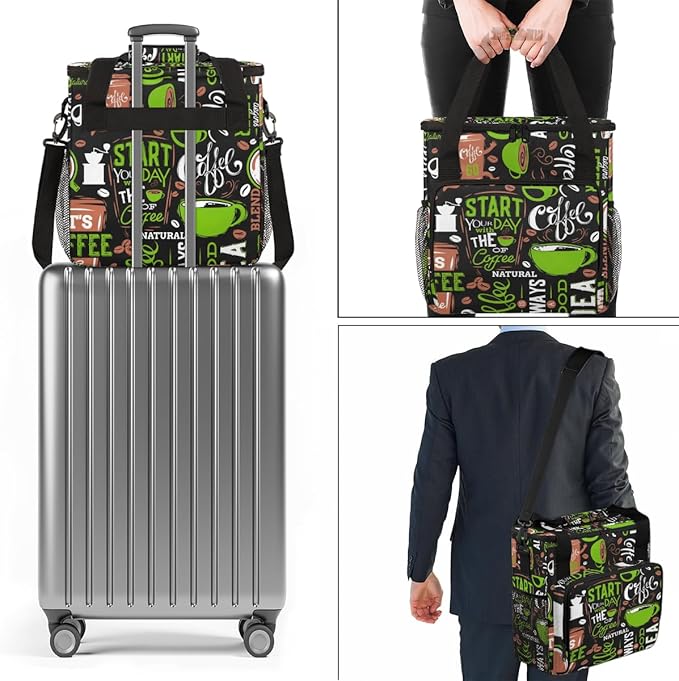 Coffee Maker Carring Bag Travel Storage Tote Bag Compatible with K-Mini or K-Mini Plus Portable Single Serve Coffee Brewer Case with Pockets for K-cup Pods(Bag Only)
