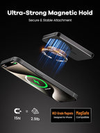 【Titanium Body & Ultra-Slim 0.3-Inch Design】 5000mAh Magnetic Power Bank with Titanium Body, Lightweight & Portable, Easy to Carry for Daily Use, Travel, and Emergencies