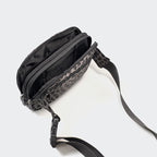 Pander Everywhere Belt Bag for Women, 5 Zipper Pockets Nylon Crossbody Fanny Pack Purse (Grey Leopard)
