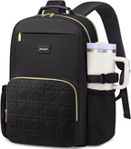 Focdod Laptop Backpack for Women Bookbag: 15.6 inch Work Backpacks with Pouch Pocket for Large Capacity Cup & USB Charger College Book Bag Travel Business Nurse Teacher Bookbags Anti-theft Back Pack