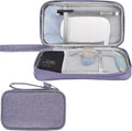 CAAORDKSO Electronics Organizer Travel Bag, Small Cable Organizer Case Waterproof Accessories Pouch, Travel Electronic Carrying Case for Cable, Cord, Charger, Phone, Power Bank, Earphone (Purple)