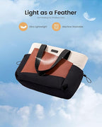 LOVEVOOK Gym Tote Bag for Women, Puffy Yoga Mat Bag with Large Cup Holder & Wet Pocket, Work Nurse Bag for Travel Workout