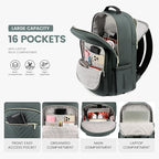 LOVEVOOK Laptop Backpack for Women 15.6 inch,Cute Womens Travel Backpack Purse,Professional Laptop Computer Bag,Waterproof Work Business College Teacher Bag Carry on Backpack with USB Port,Grass Green