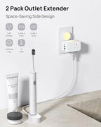 TROND Multi Plug Outlet Extender 2 Pack, 3 Way Outlet Splitter with 360 Rotating Plug, PD 20W USB C Charger Station, Sideways Adapter for Kitchen Bathroom Cruise Ship Travel Essentials
