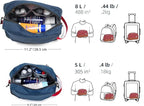 Travel Toiletry Bag 5L, Compact Travel Organizer with Waterproof TPU Wet/Dry Compartment