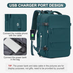 coofay Extra Large Backpack For Traveling On Airplane Carry On Backpack Flight Approved Personal Item Travel Backpack For Women Men Airline Approved Gym Bag With Shoe Compartment Weekender Hiking Bag