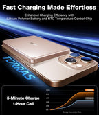 TORRAS MiniMag Power Bank,Ultra-Slim 10,000mAh Magnetic Wireless Portable Charger, 22.5W Fast Charging iPhone Air MagSafe Battery Pack Designed for iPhone 17 Pro Max/17 Pro/Air/16/15/14/13/12, Gold
