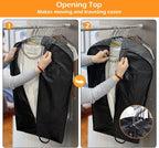 MISSLO Garment Bags for Travel Heavy Duty Moving Bags Large Capacity Hanging Clothes Bag for 20 Shirts Waterproof Fabric Suit Covers for Closet Storage 2 Packs, 43"