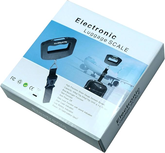 Horizon 50kg /110 LB x 10g Digital Travel Luggage Scale Hanging Scale with Strap