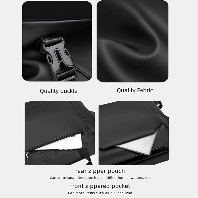 Water-Resistant Messenger Bag for Men & Women, Lightweight Crossbody Laptop Briefcase for Commute, 13 inch Laptops, Durable Shoulder Bag with Adjustable Strap