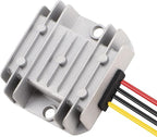 DROK Adjustable Voltage Regulator, IP68 Waterproof DC to DC Buck Converter 8-35V to 3-24V 5A, Aluminum Protective Case Step Down Converter 5V 12V Power Supply