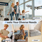 Veken 9/11 Set Compression Packing Cubes for Travel Essentials,Compressible Expandable Large Luggage Suitcase Organizer Bags for Clothing,Durable Space Saver Storage Bags with Toiletry Bags(White)