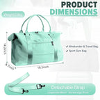 Grass Weekender Travel Bag - Small Gym Bag for Men & Women, Overnight Bag with Trolley Sleeve, Airplane Travel Essentials