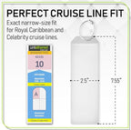Untethered Cruise Luggage Tag Holders (6 Pack, Narrow) | Clear Luggage Tags for Cruise Ships | Durable PVC Travel Bag ID Tags (6.3" x 2.4")