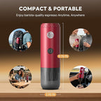 Portable Espresso Machine, Travel Coffee Maker for Camping, Car Coffee Maker Self-Heating with USB-C, 20 Bar 2-in-1 Electric Coffee Maker With Ground Coffee & NS Capsule for RV, Hiking, Office(White)