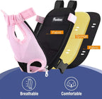 Pawaboo Adjustable Carrier Backpack for Dog Cat, Pet Front Dog Carrier Purses Cat Travel Bag, Legs Out, Easy-Fit for Traveling Hiking for Small Dogs Cats Puppies, M, Pink