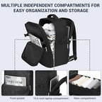 Kono Airline Approved Suitcase Set 3 Piece Luggage Set Lightweight Carry On Travel Luggage, TSA Lock Spinner Wheels Hardshell (Black/Brown, (BP/20))