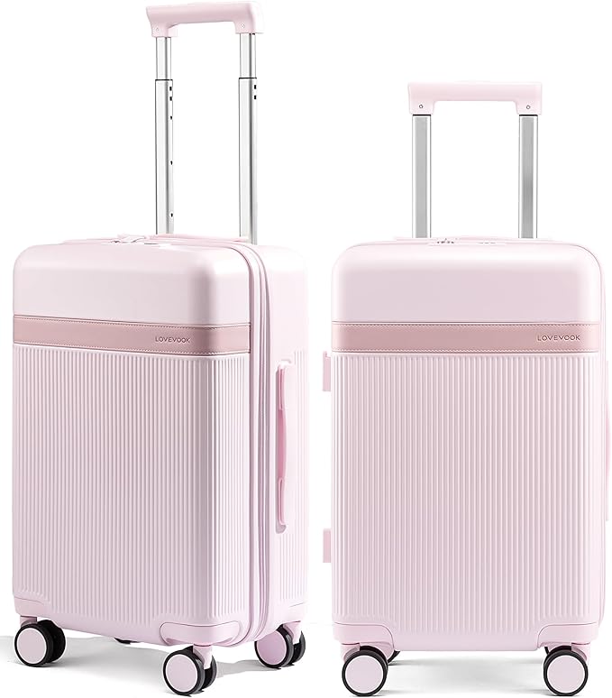 LOVEVOOK Hard Shell Carry On Luggage 22x14x9 Airline Approved with Removable Lining,22 Inch Carry On Suitcase with Spinner Wheel TSA Lock,Lightweight Checked Luggage for Men Women Travel Business Trip