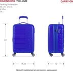 SwissGear 7366 Signature Hardside Expandable Luggage with Spinner Wheels, TSA Lock, Cup-Holder, Cobalt, 3-Piece Set (19/23/27)
