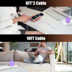 iPhone 17 16 Pro Max Charger Fast Charging, Super Fast USB C Chargers for iPhone 17(6FT+6FT+10FT) Type C Chargers Cord with Fast Charger Block for iPhone 17/16/15 series/iPad/ GalaxyS26/S25/S24 Purple