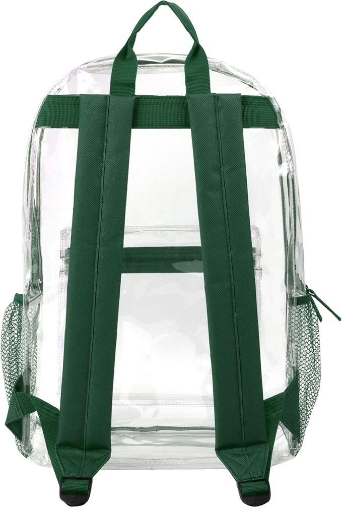Trail maker Clear Backpack Heavy Duty with Padded Straps, Side Pockets for Kids, Boys, Girls, School, Stadium Approved Events