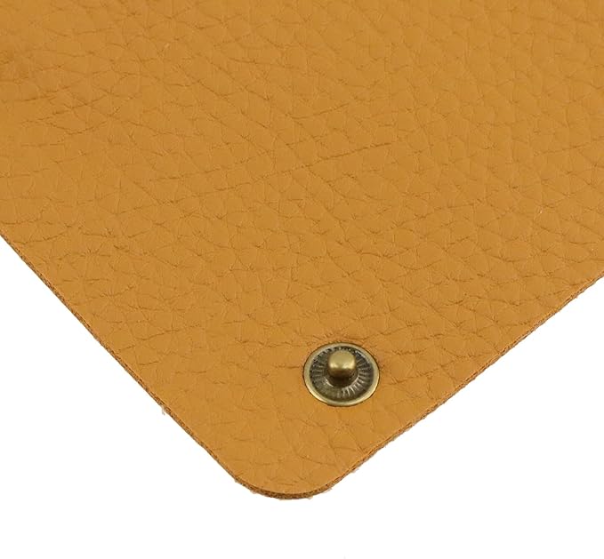 Mcredy 2 Pcs Leather Wrap Cover Leather Bag Strap Wrap Covers Bag Handle Wrap Protector Strap Covers for Handbags, Orange Brown