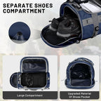 MIER Large Duffel Backpack Sports Gym Bag with Shoe Compartment, Heavy Duty and Water Resistant, Navy Blue, 90L