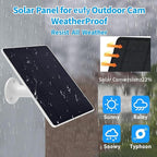 Solar Panel Charger Compatible with Eufycam 2C/2C Pro/E40/E20/2/2 Pro/E, 5V 5W Continuously Charging, 9.8ft Cable, Weatherproof (1Pack)