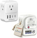 Cruise Approved UK Plug Travel Adapter for Cruise Ships – Non Surge 8-in-1 Multi Plug Extender with 4 AC Outlets, 2 USB & 2 USB-C Ports – Compact Cruise Essential for Cunard, P&O & More