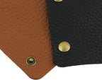 Mcredy 2 Pcs Luggage Handle Wrap Comfortable Leather Bag Strap Wrap Covers with Metal Clasp for Purse Wallet Shopping Travel Bags, Brown+Black