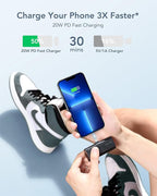 charmast Small Portable Charger for iPhone, Ultra-Compact 20W PD Fast Charging Power Bank 5000mAh, Mini Battery Pack for iPhone 14/14 Pro Max/13/13 Pro Max/12/12 Pro Max/11/XR/X/8/7/6 etc