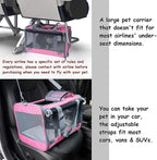 GAPZER Pet Carrier for Large and Medium Cats, Soft-Sided Pet Carrier for Big Medium Cats and Puppy Dog Carriers Cat Carriers, Pet Privacy Protection Travel Carrier