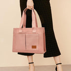 Canvas Laptop Tote Bag for Women | Pockets, Stands Upright, Convertible