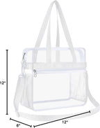 USPECLARE Clear Bag for Stadium Events,Transparent Bag for Work Sports Games Concerts Travel Gym