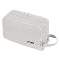 Toiletry Bag for Men Hanging Dopp Kit Water Resistant Shaving Bag Small Toiletry Bag for Traveling (Denim Pure Beige)