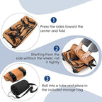 Rolling Duffle Bag with Wheels,110L/140L Expandable Soft-Sided Foldable Duffle Bag with 2 Rubber Wheels,Packable 32” Rolling Carry-On with Multi-Pockets & Compartments (brown)