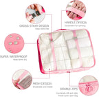 8 Set Packing Cubes for Suitcases Travel Luggage Packing Organizers,Travel Essentials Luggage Organizer Accessories for Shoe Bag Tioletry Bag Laundry Bag (Pink)