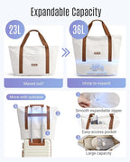 LIGHT FLIGHT Luggage Sets, Carry On Luggage 22x14x9 Airline Approved, Carry On Travel Bag Suitcases with Wheels, Expandable Hardside Lightweight Rolling with TSA Lock 2-Piece Set (DB/20),Beige