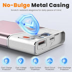 Portable Charger 20000mAh, 22.5W PD 3.0+QC 4.0 Super Fast Charging Power Bank, Cooler Aerospace Metal Case for iPhone 17 16 15 14, 13 Android iPad Samsung Google Tablet & More, Travel Essential (Pink)