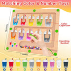 MTYOKILN Magnetic Color and Number Maze, Montessori Wooden Magnet Puzzle Game Board for Toddlers, Learning & Education Toys for Preschoolers, Fine Motor Skills Toys for Boys Girls 3-5 Years Old