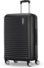 American Tourister Stratum 3.0 Medium 24-Inch Spinner, Airline Approved, Durable Hardside Luggage, Expands 1.5", RightHeight™ Adjustable Handle, Black